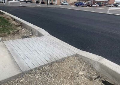 New access ramp with curb