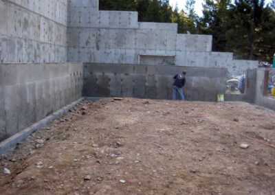 Residential Retaining Wall and Footings At Williams Lake Idaho