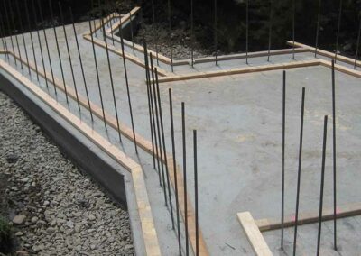 Wall rebar and plate on slab