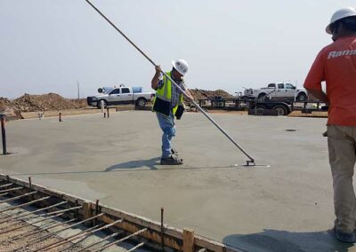 Rulon finishing the slab