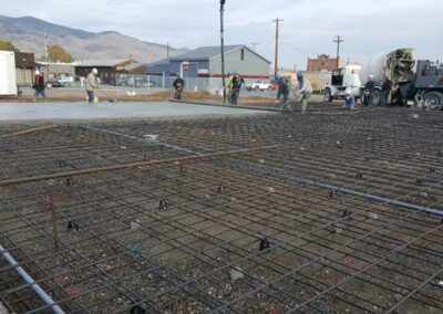 Placement of 220 yards of concrete