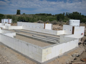 New ICF foundation for new home construction