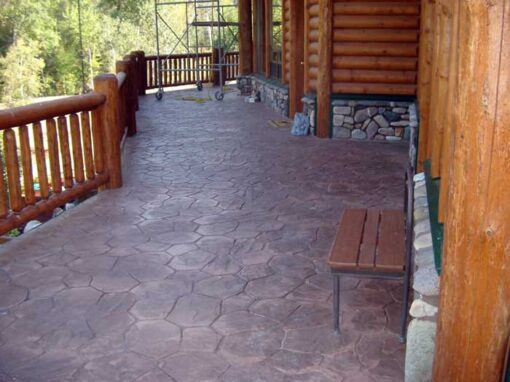 Custom Stamped Concrete Patio for Country Home