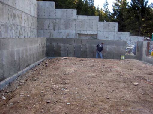Residential Retaining Wall and Footings At Williams Lake Idaho